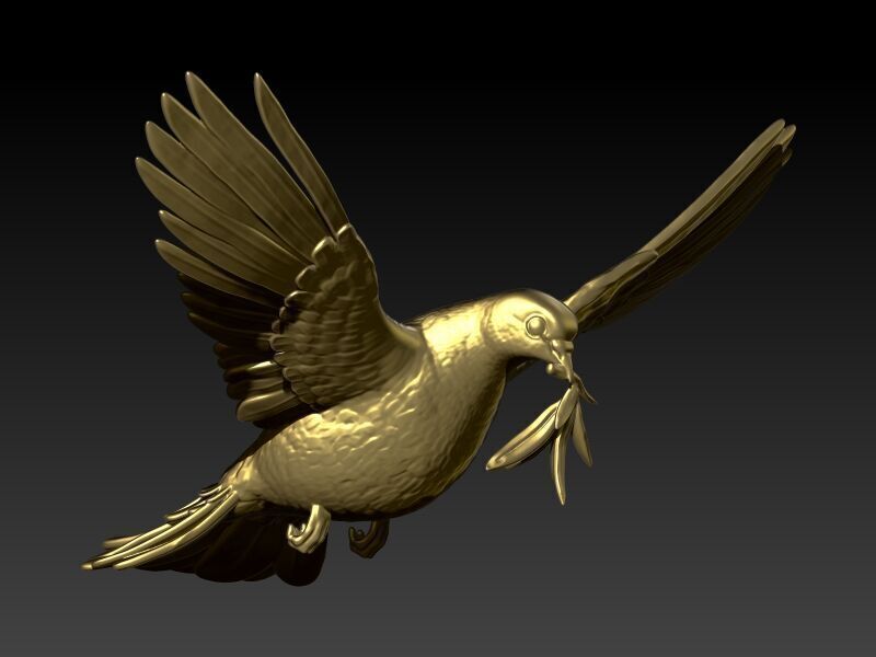 Dove pendant pigeon 3D print model_10