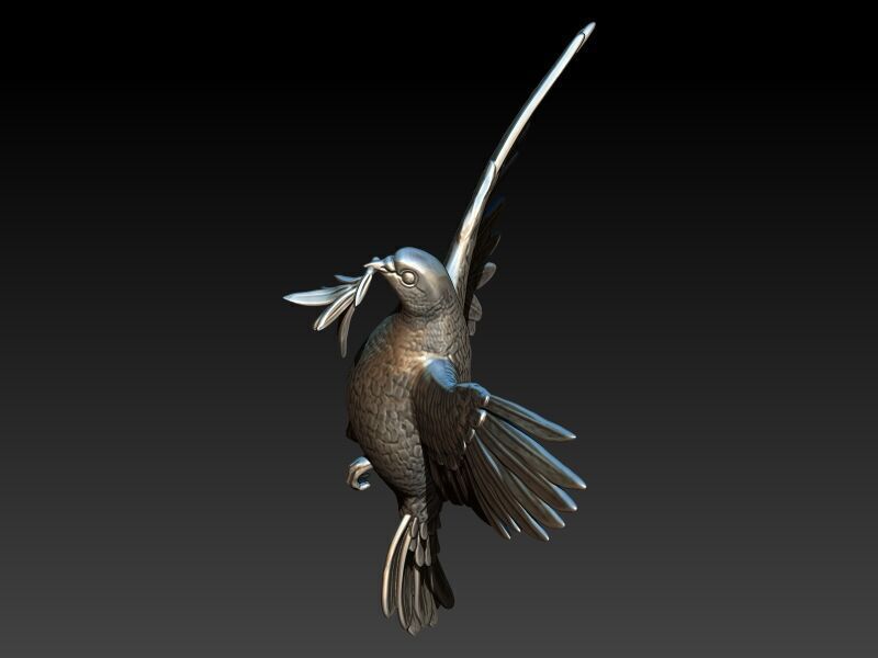 Dove pendant pigeon 3D print model_36