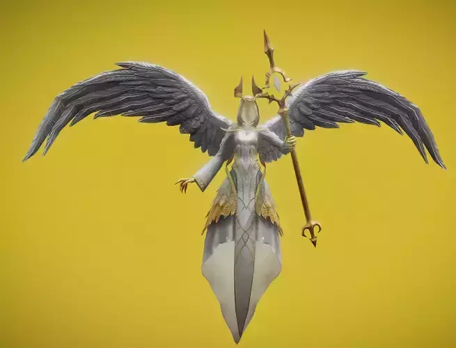 Upper Angel Low-poly 3D model