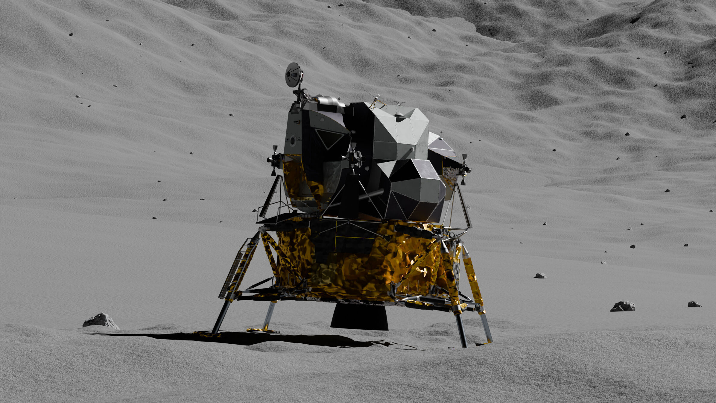 Apollo Spacecraft Lunar Module LM 3D model_14