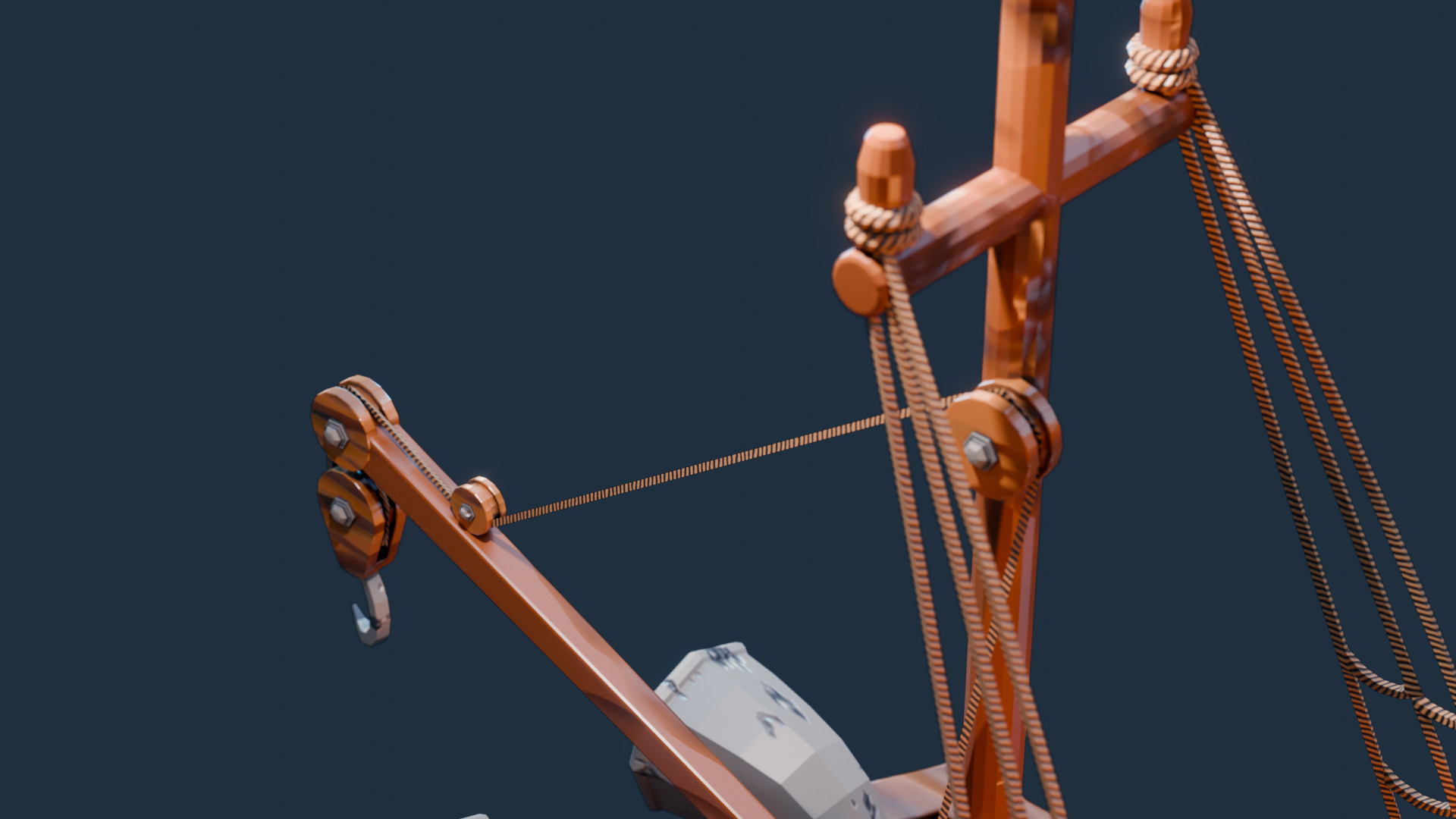 Low Poly Boat Low-poly 3D model_4