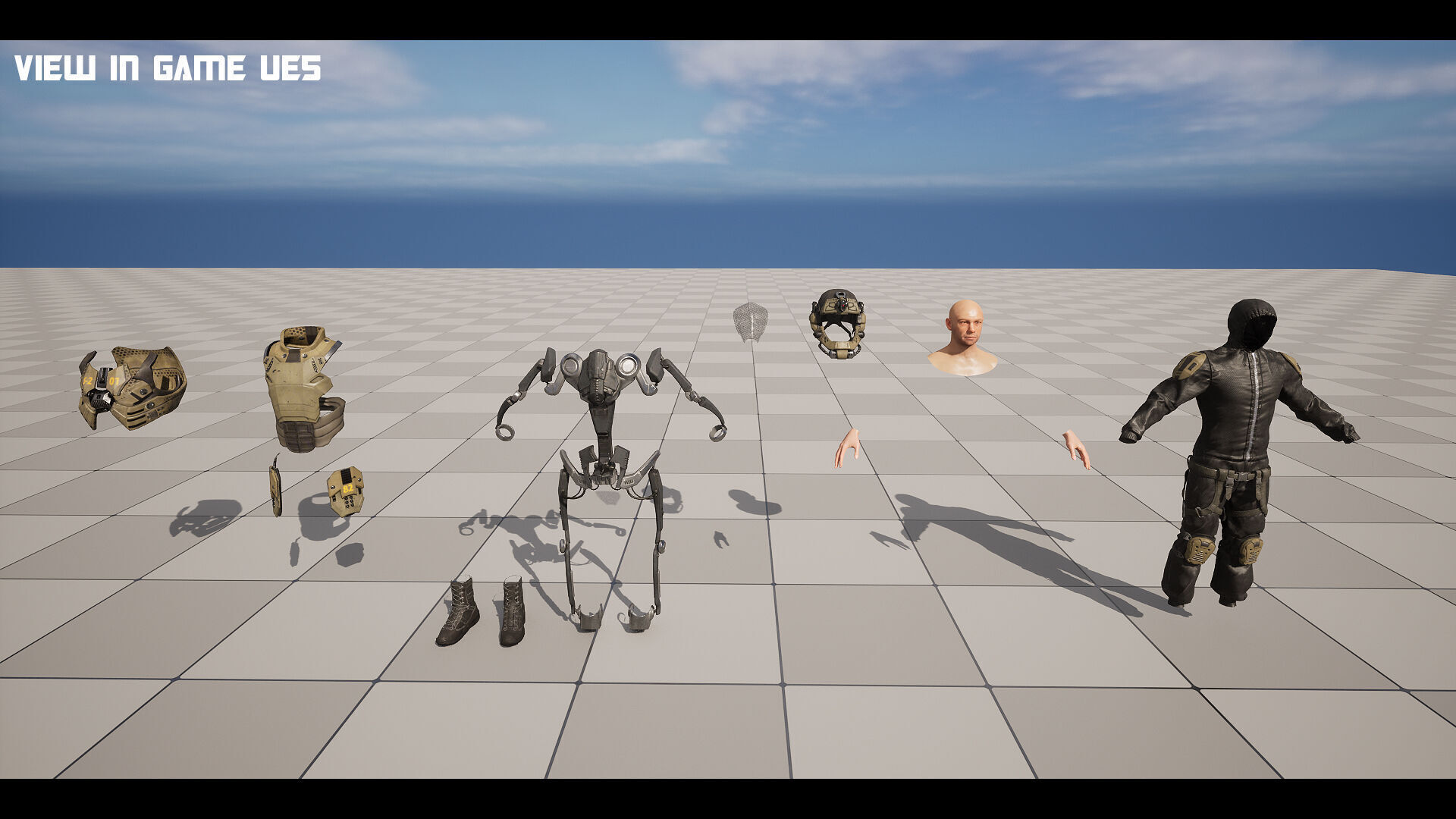 MODULAR SCI FI SOLDIER Vol 2 Game ready character Low-poly 3D model_24