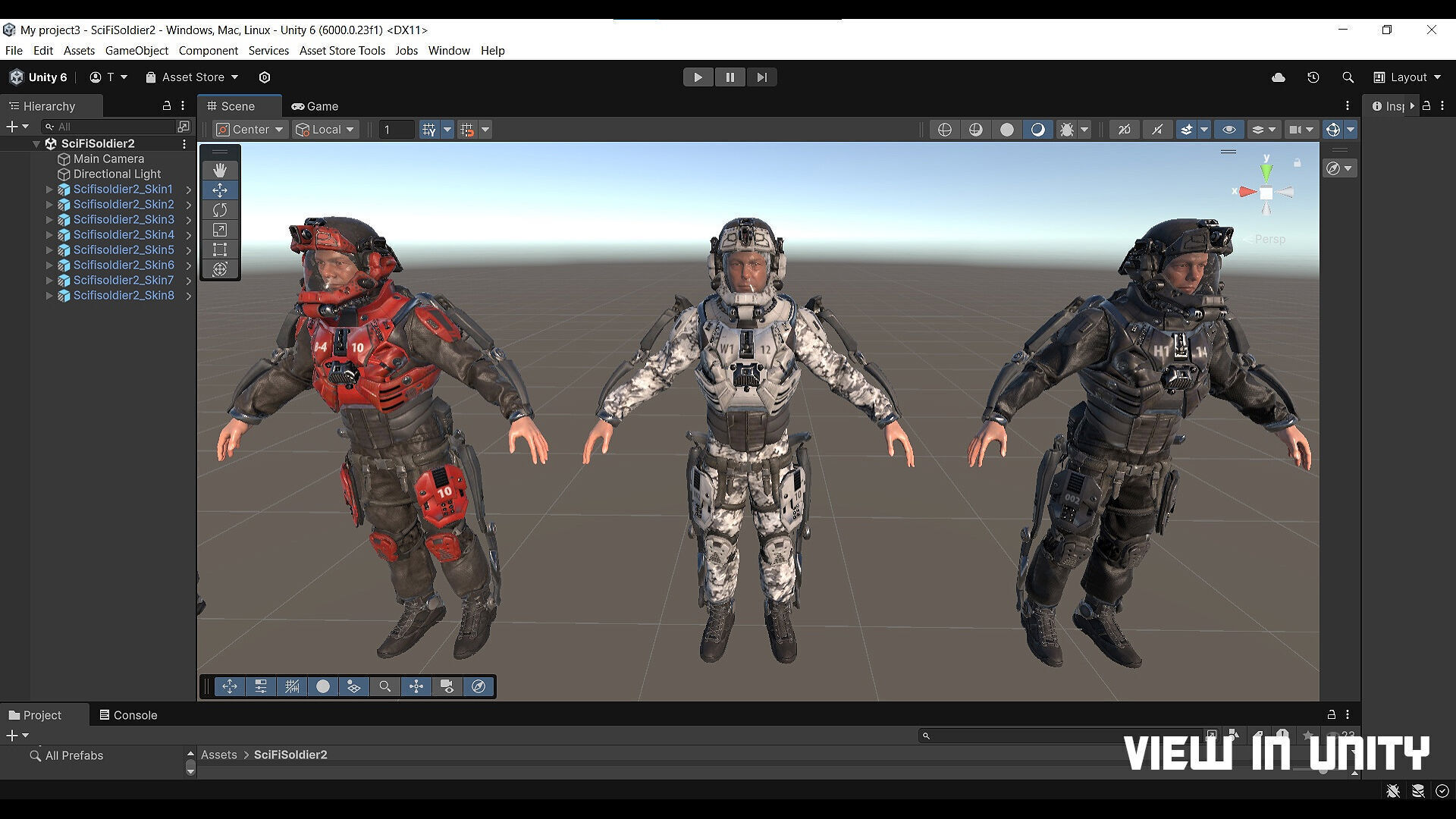 MODULAR SCI FI SOLDIER Vol 2 Game ready character Low-poly 3D model_29