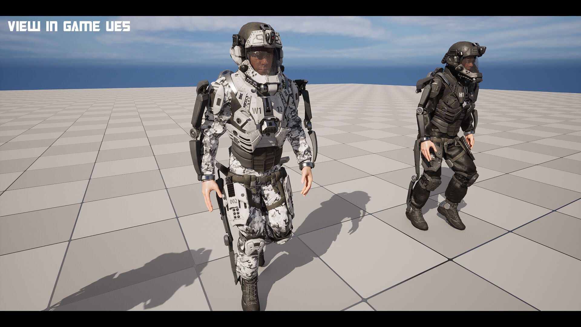 MODULAR SCI FI SOLDIER Vol 2 Game ready character Low-poly 3D model_22