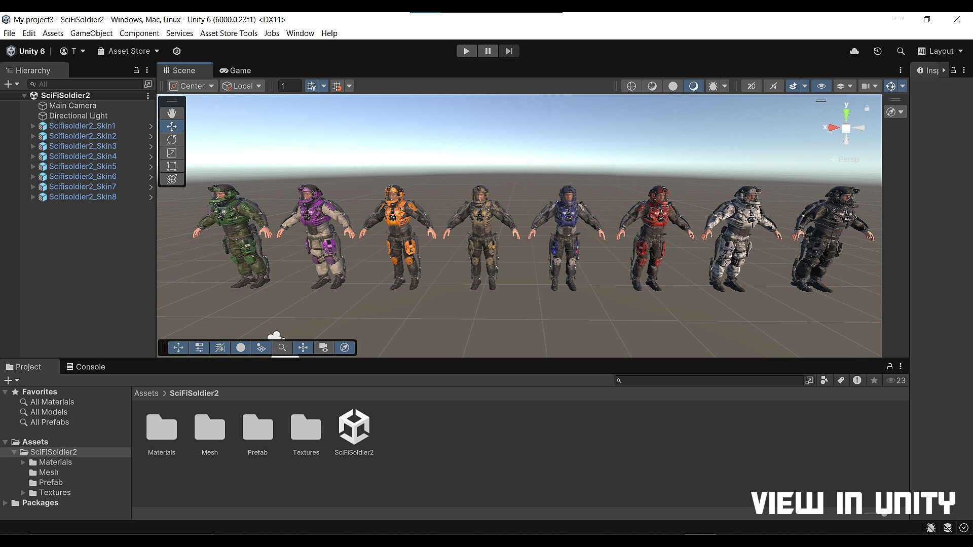 MODULAR SCI FI SOLDIER Vol 2 Game ready character Low-poly 3D model_32