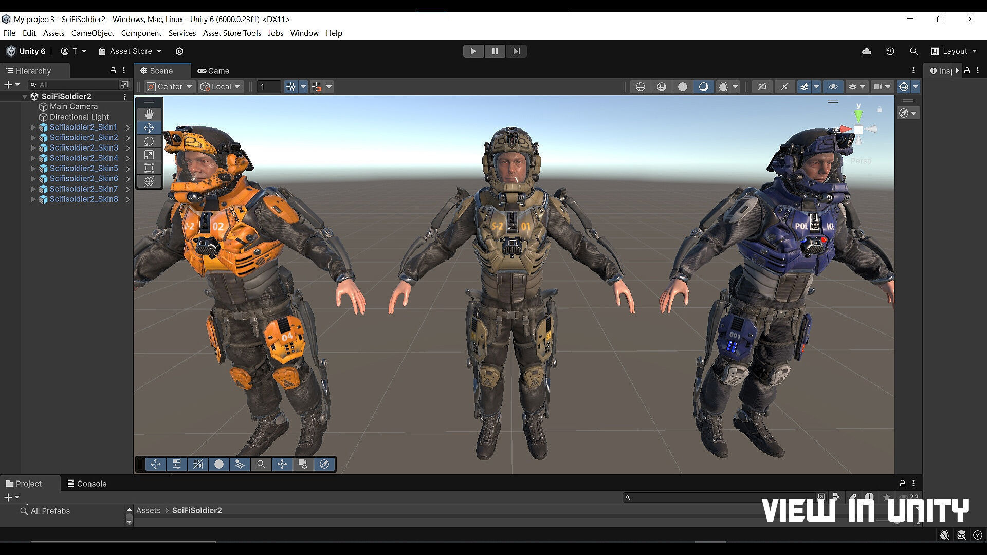 MODULAR SCI FI SOLDIER Vol 2 Game ready character Low-poly 3D model_31