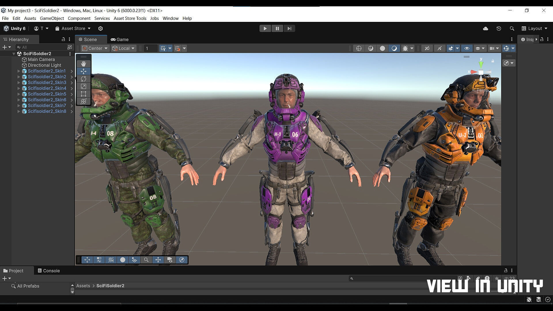 MODULAR SCI FI SOLDIER Vol 2 Game ready character Low-poly 3D model_30