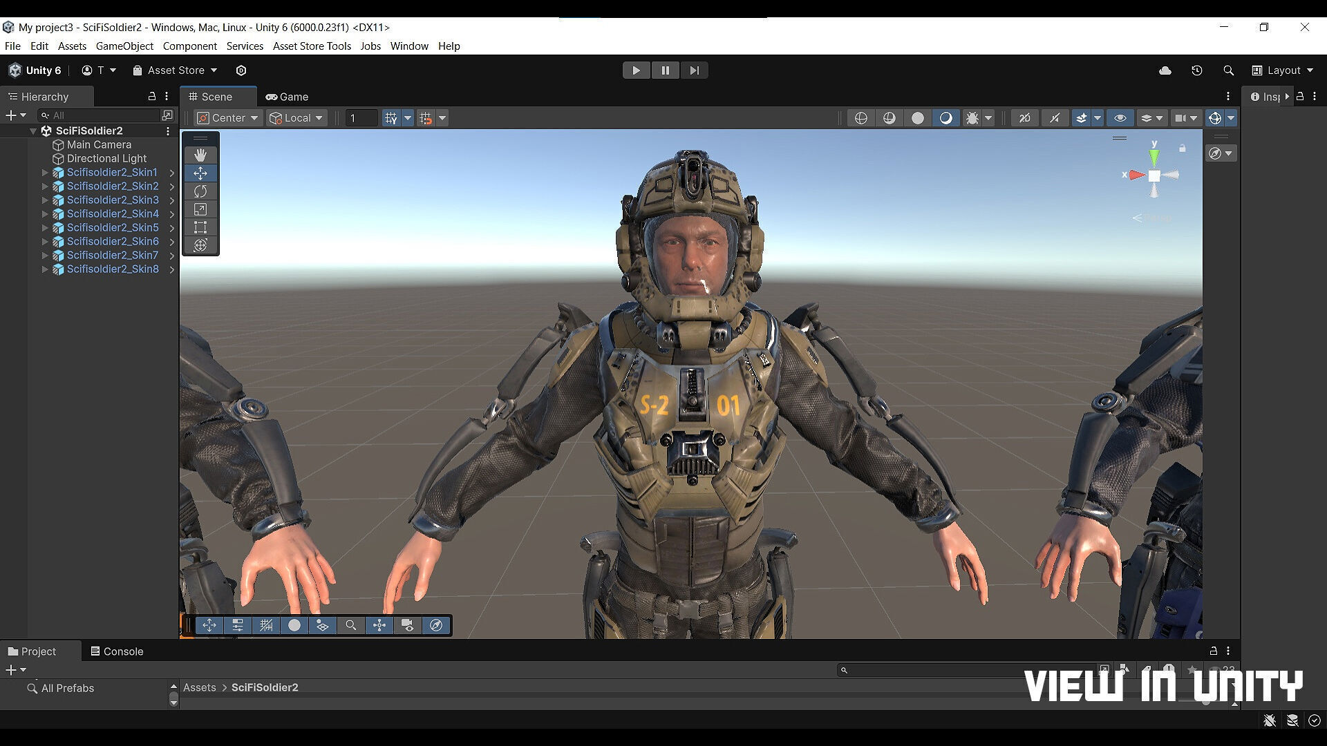 MODULAR SCI FI SOLDIER Vol 2 Game ready character Low-poly 3D model_28