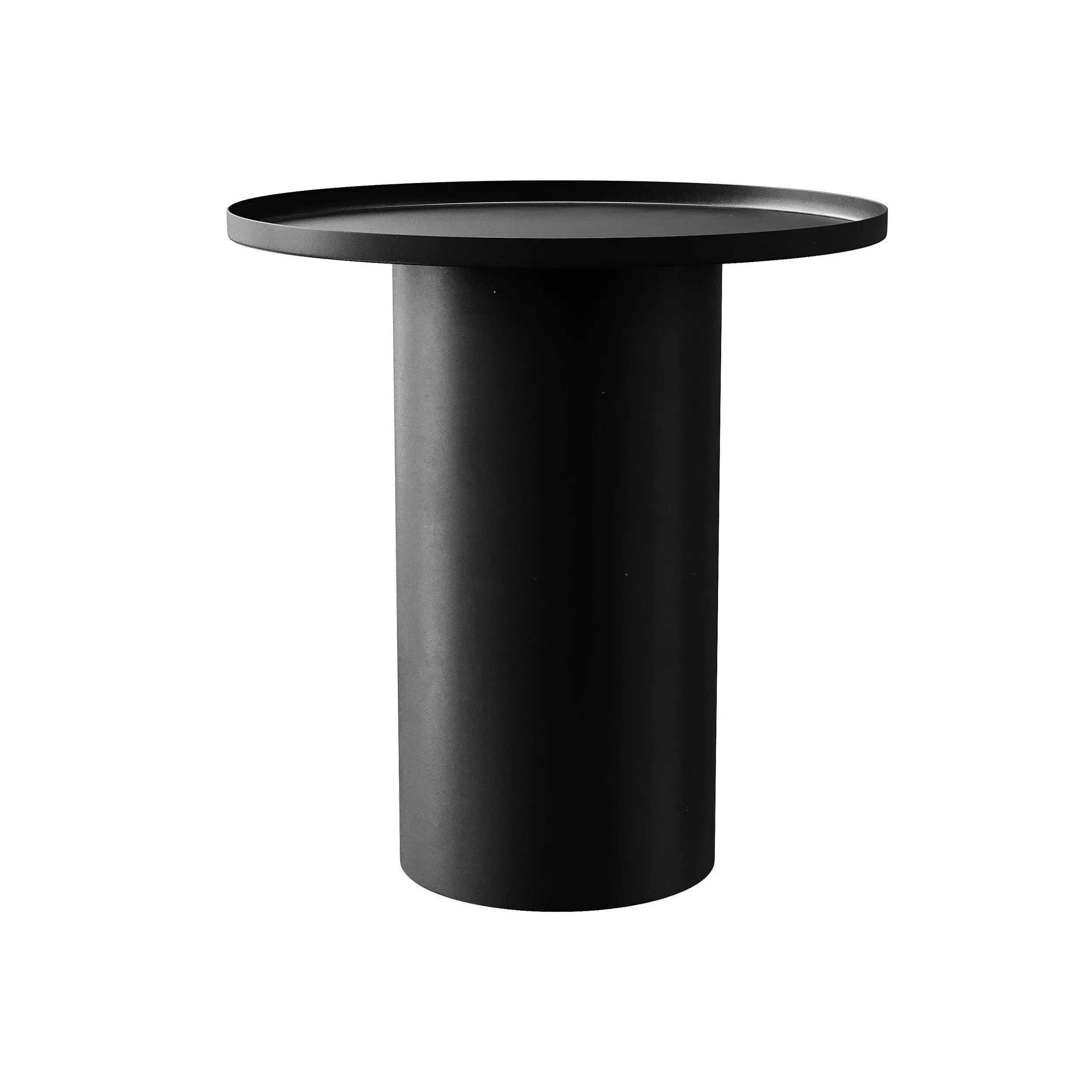 Fleksa round coffee table made of black metal 3D model_0