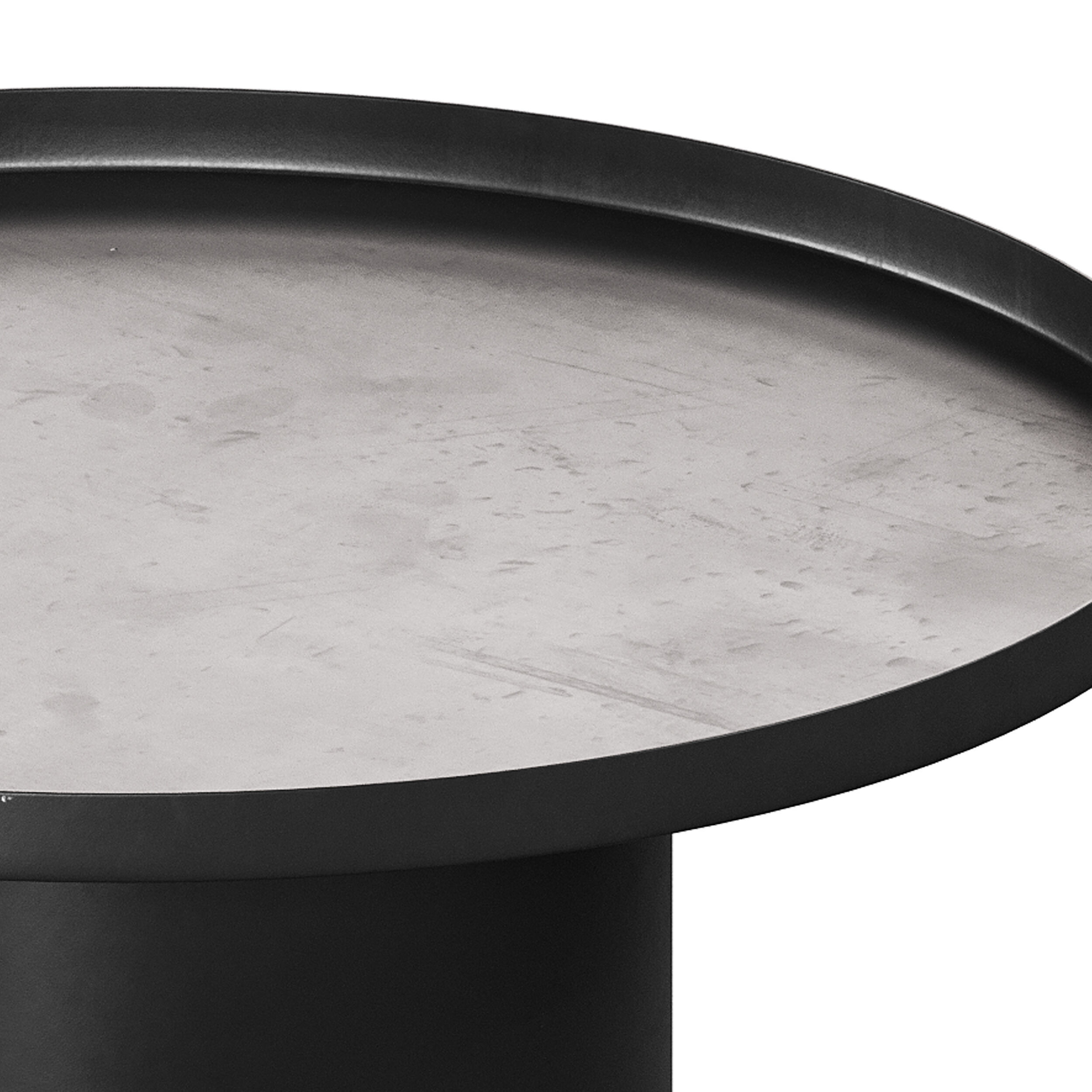 Fleksa round coffee table made of black metal 3D model_10