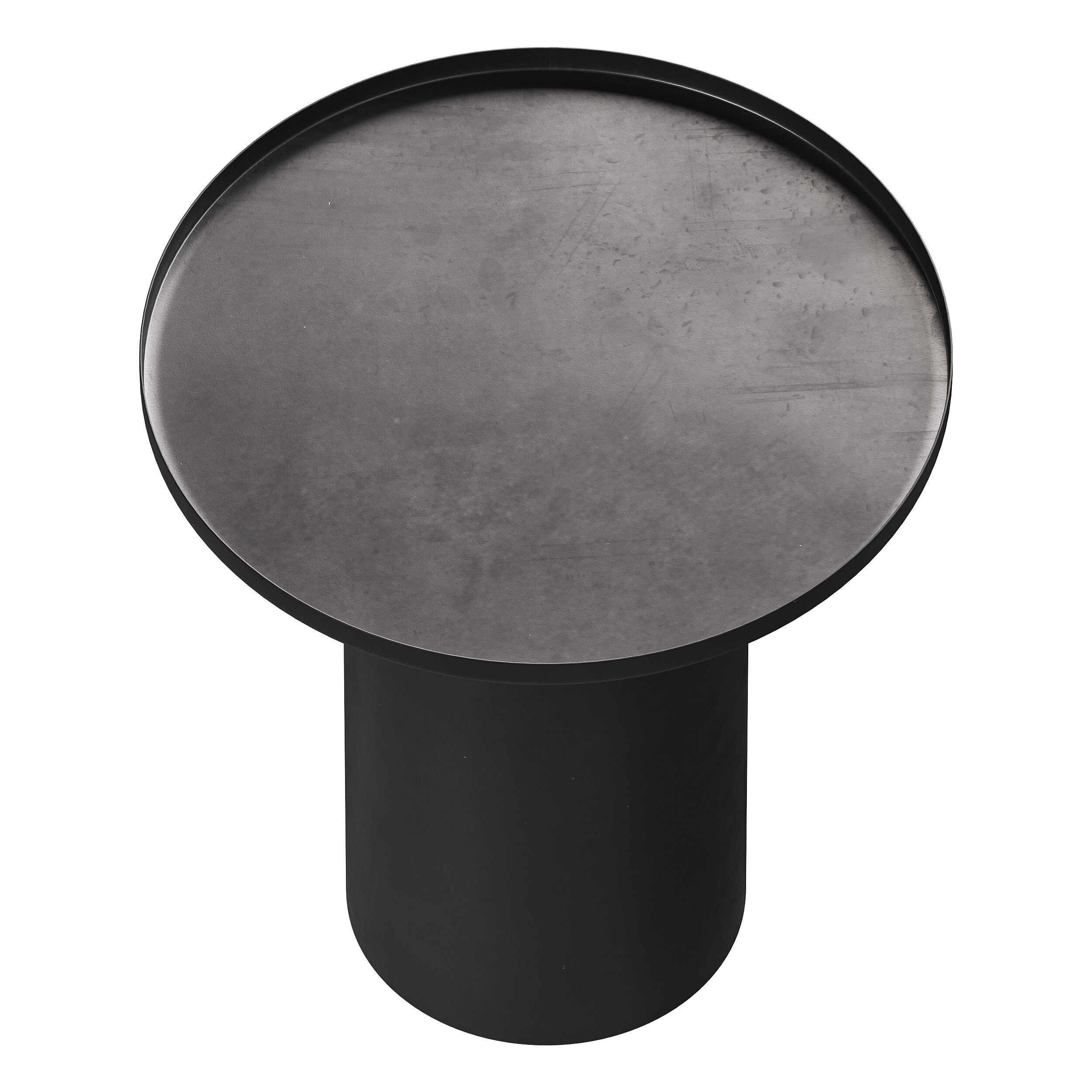 Fleksa round coffee table made of black metal 3D model_3