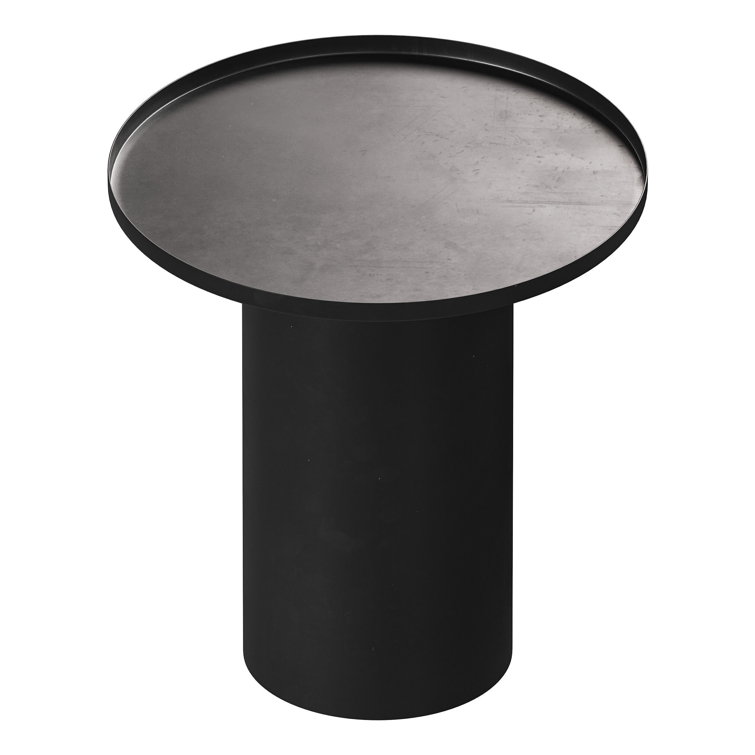 Fleksa round coffee table made of black metal 3D model_2