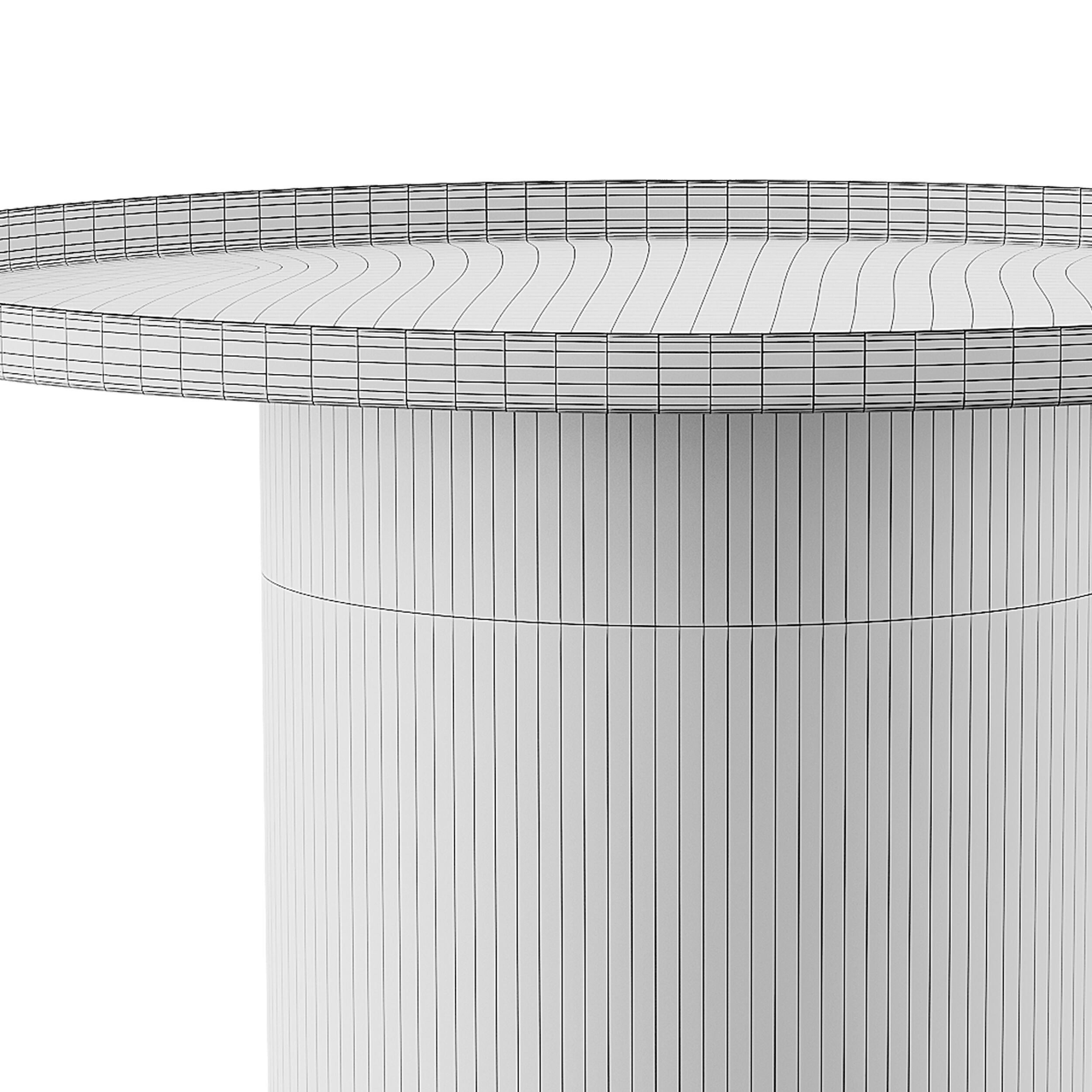 Fleksa round coffee table made of black metal 3D model_14