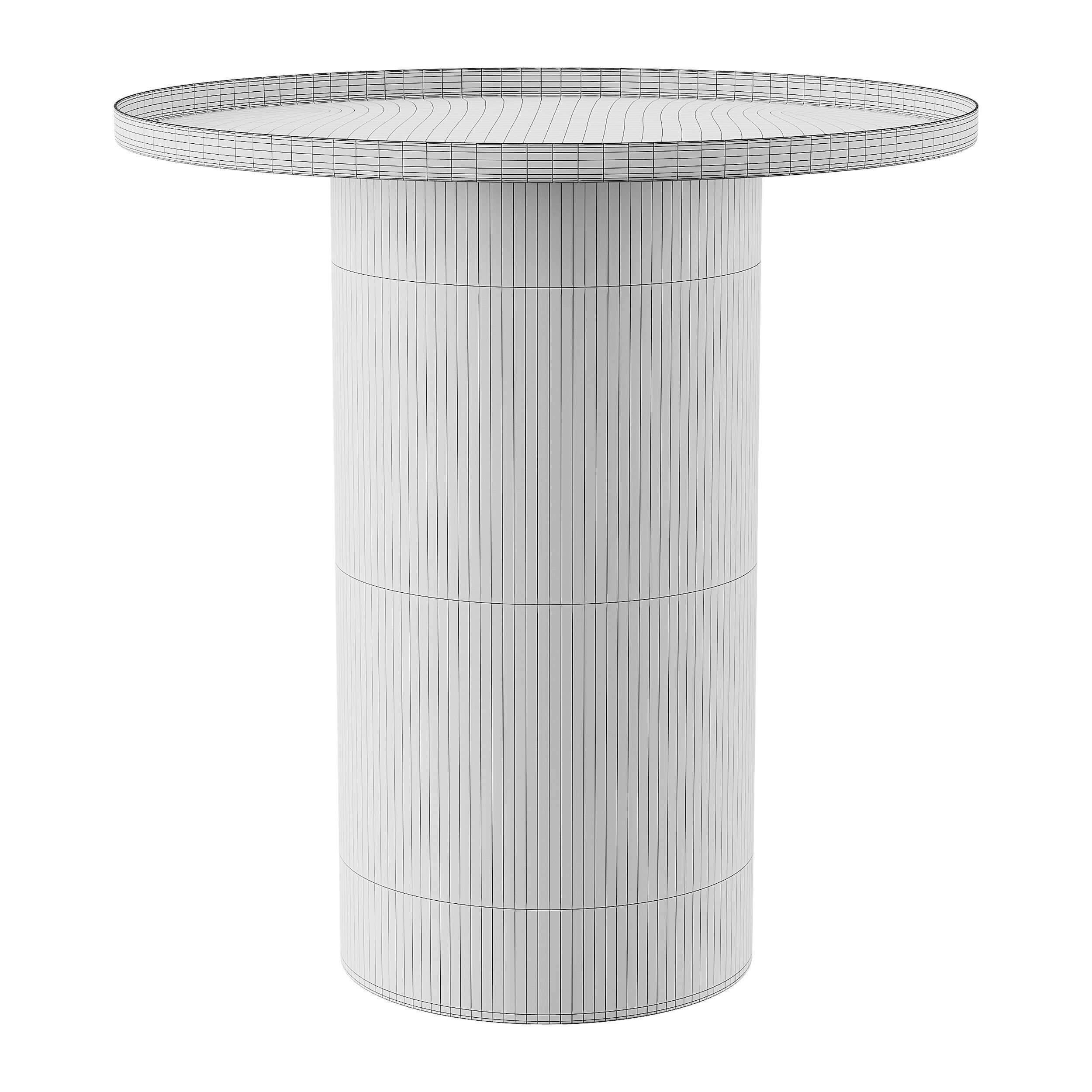 Fleksa round coffee table made of black metal 3D model_13