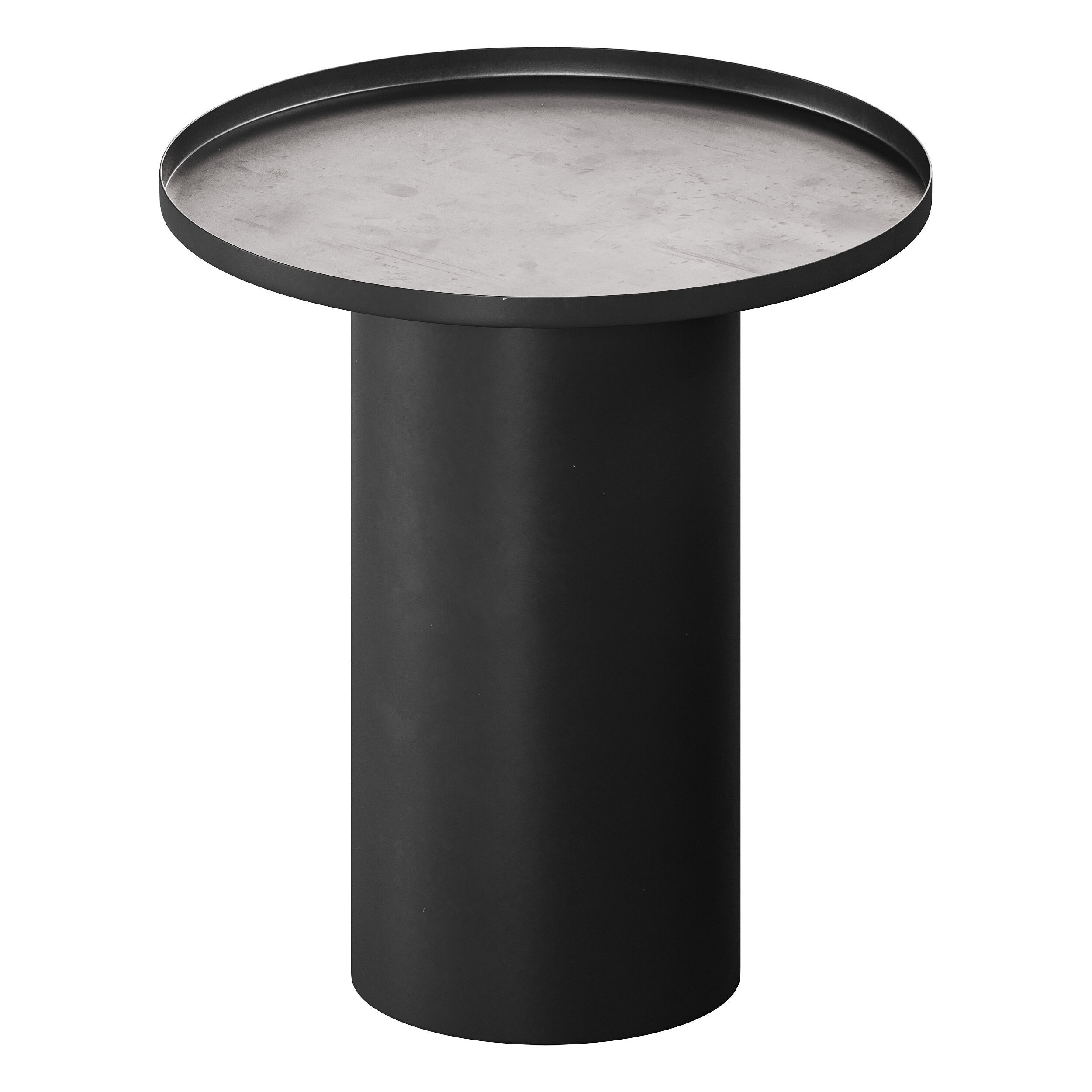 Fleksa round coffee table made of black metal 3D model_1