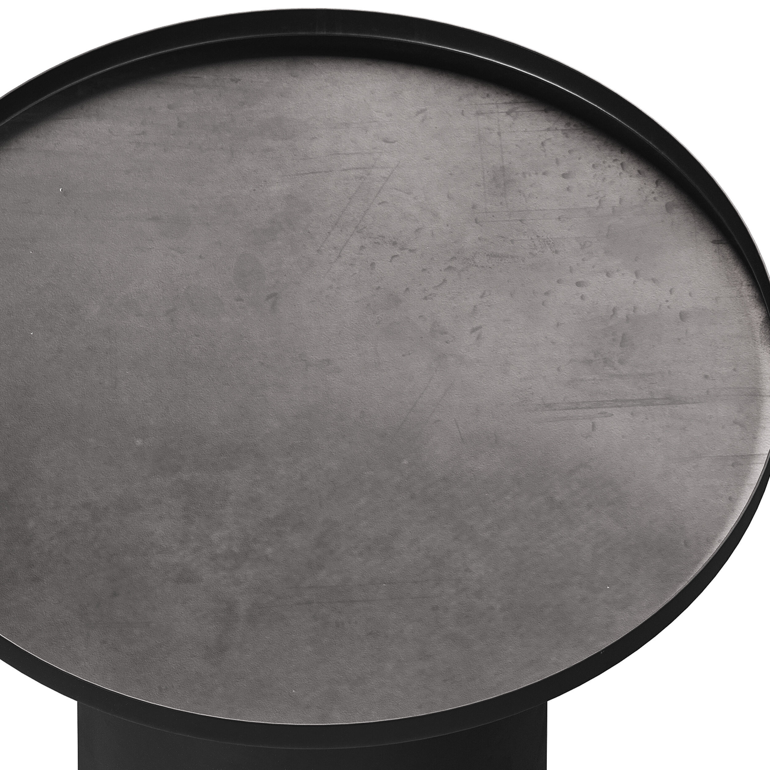 Fleksa round coffee table made of black metal 3D model_11