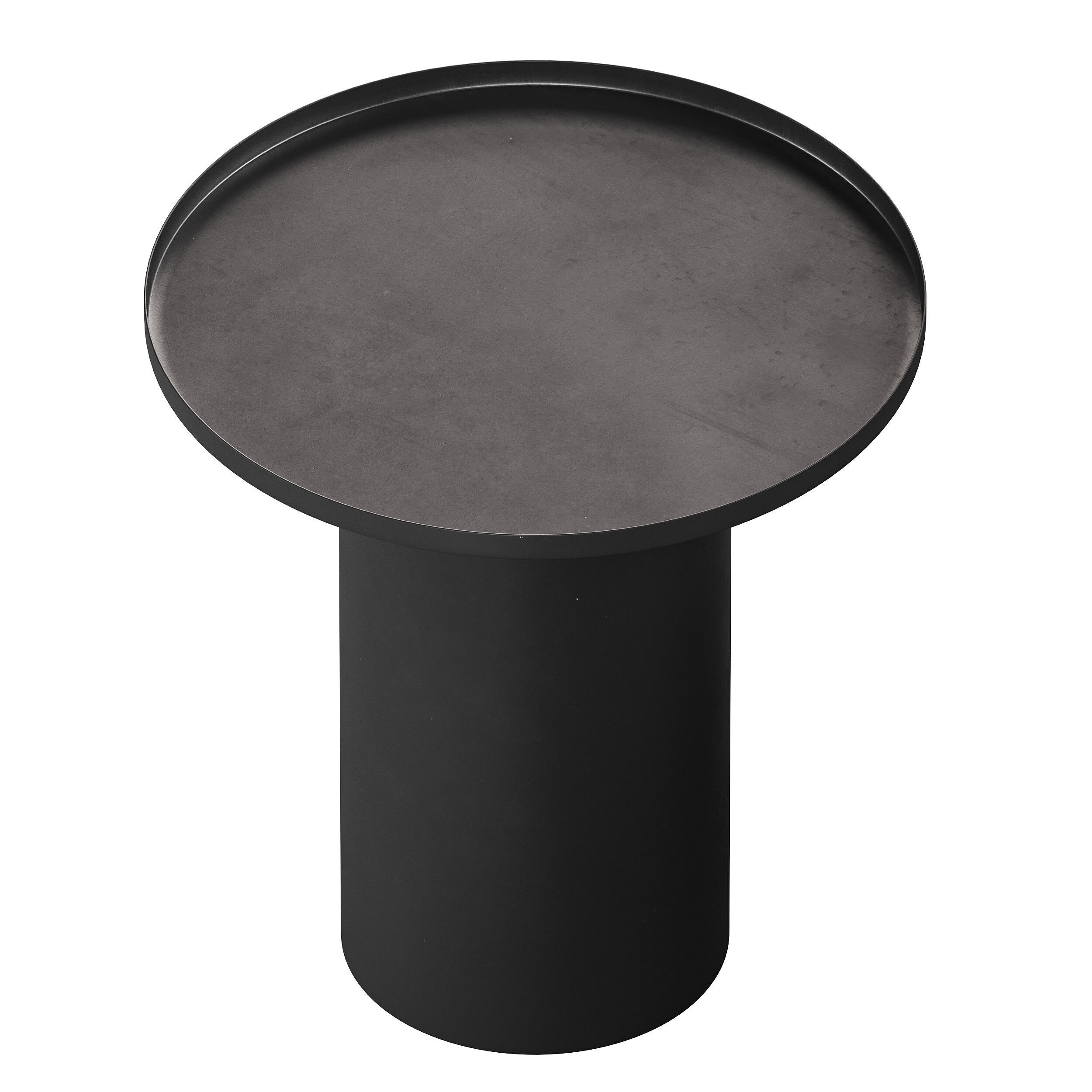 Fleksa round coffee table made of black metal 3D model_6