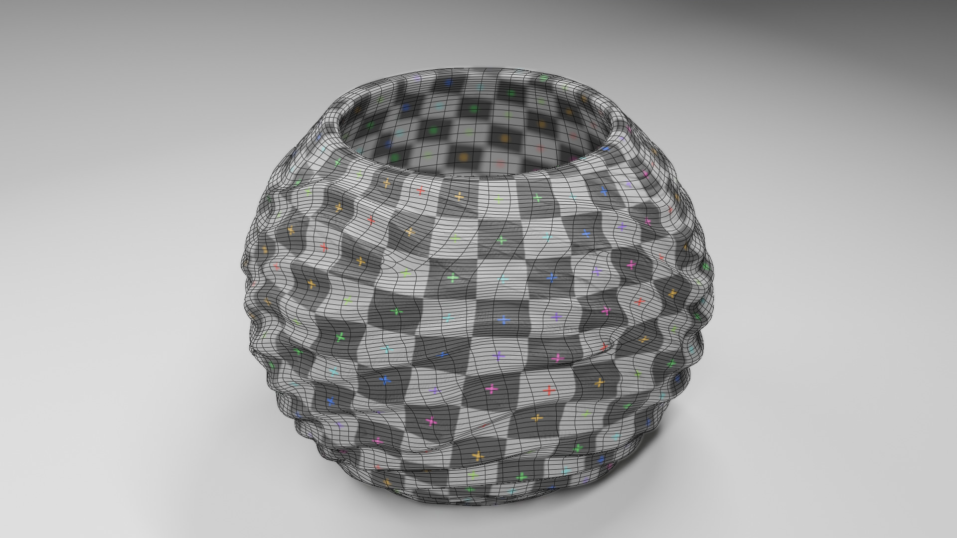 3D Wooden Wave Vase High Quality Model Low-poly 3D model_6