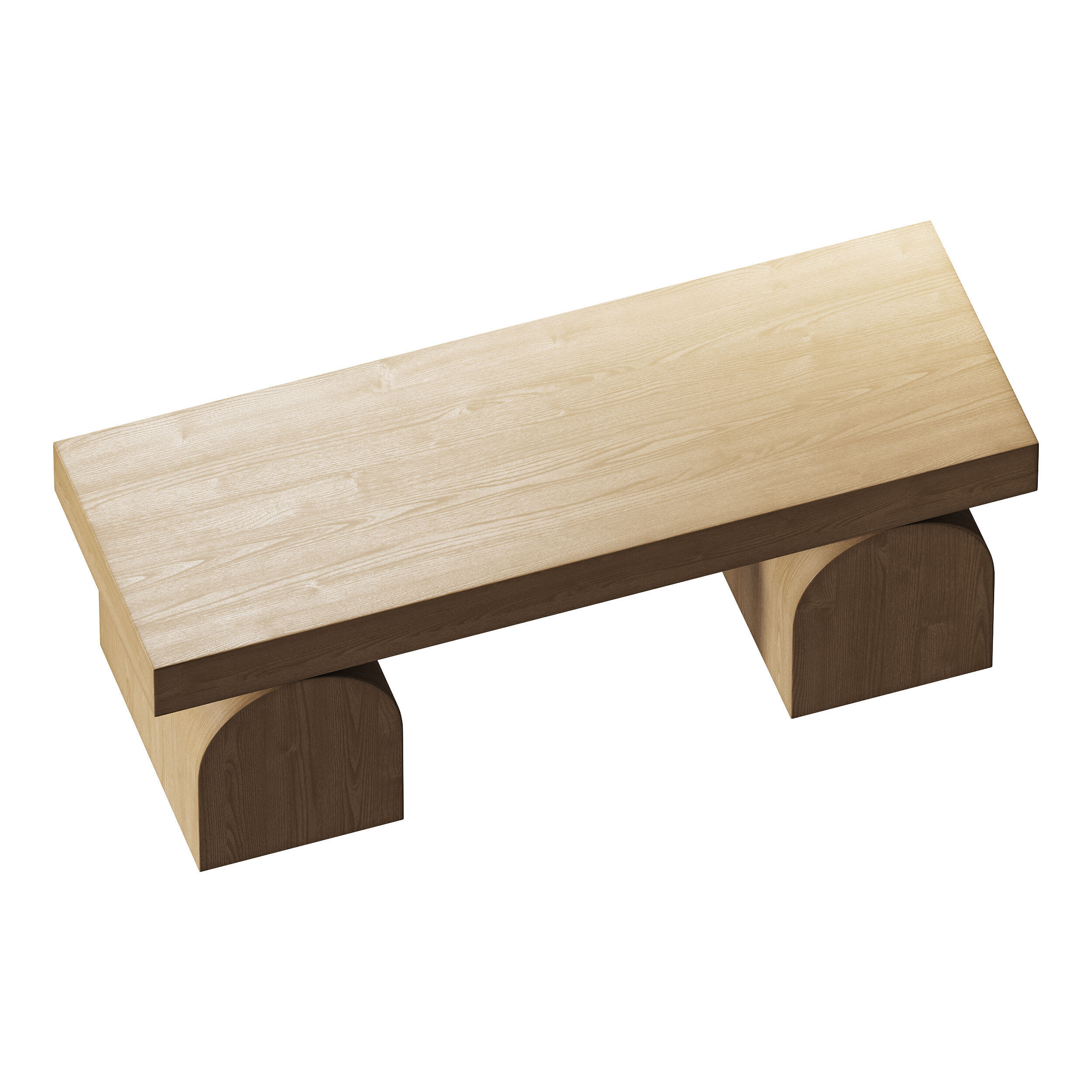 Henley elm coffe table 3D model_3