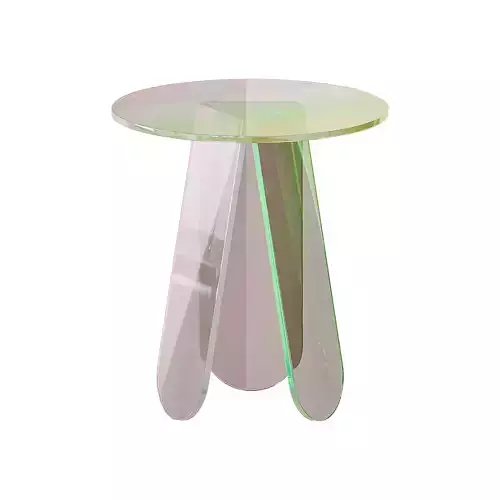 Iridescent Acrylic Side Table