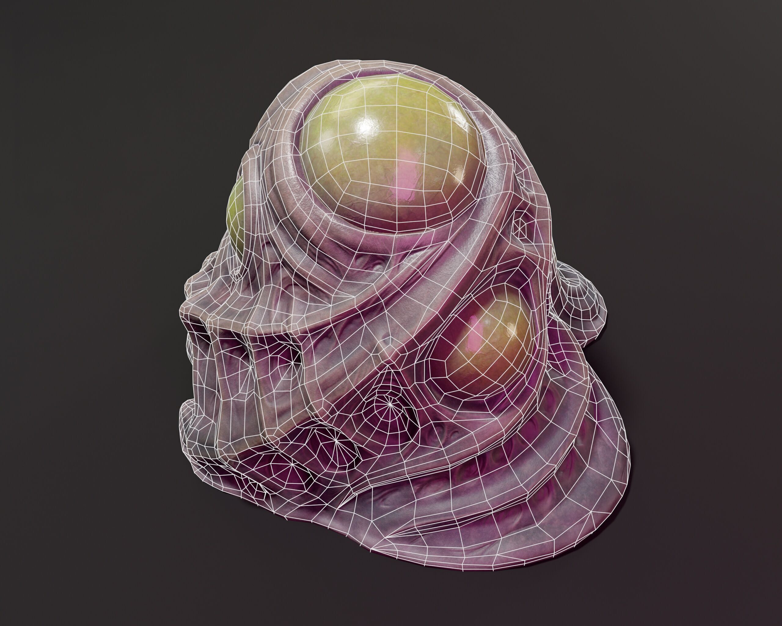 Sci-Fi Creature Egg Low-poly 3D model_7
