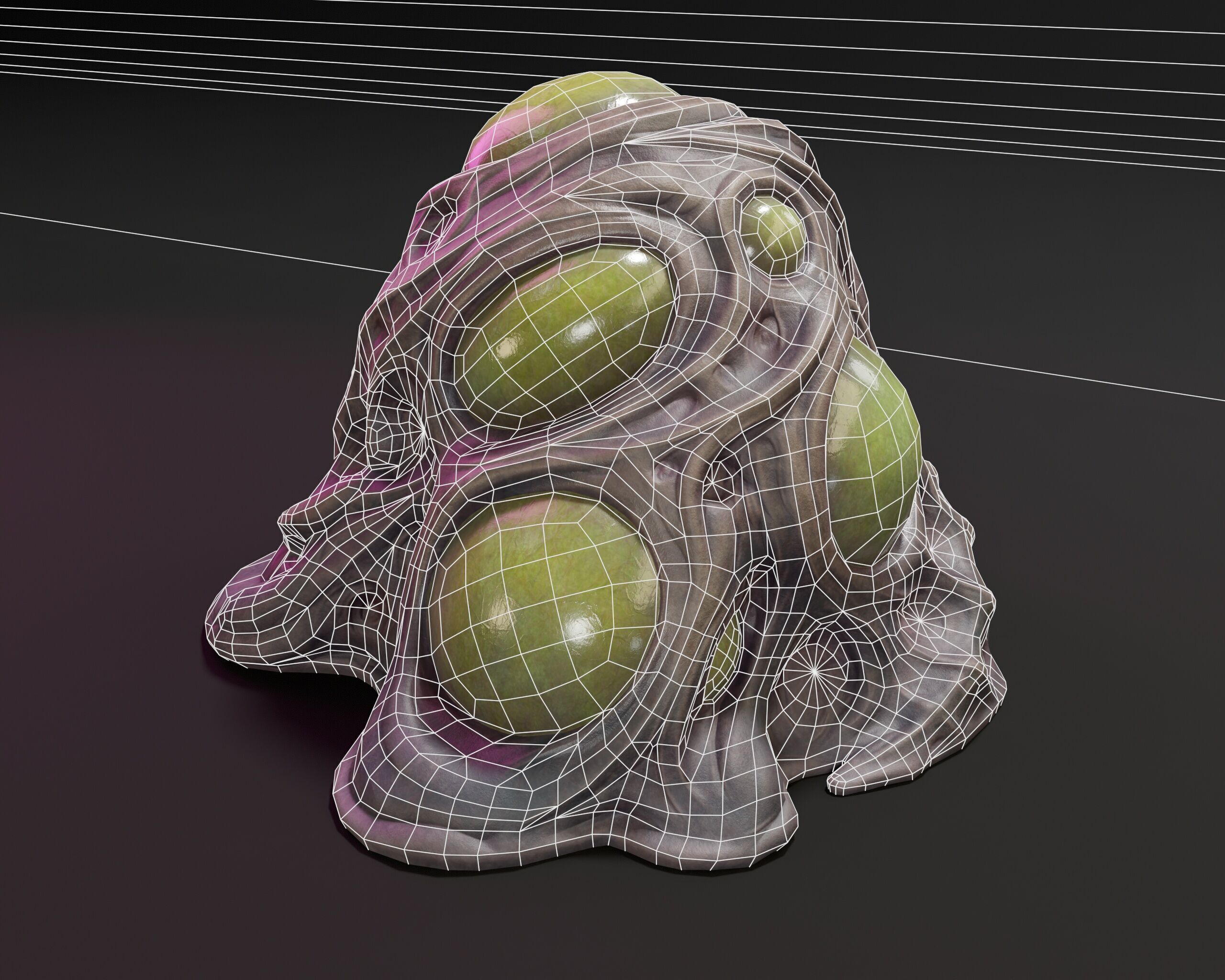 Sci-Fi Creature Egg Low-poly 3D model_13