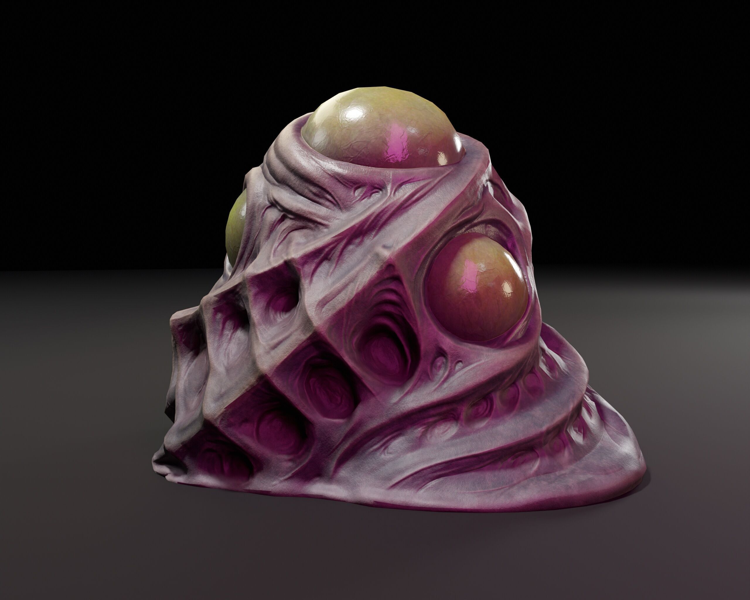 Sci-Fi Creature Egg Low-poly 3D model_4