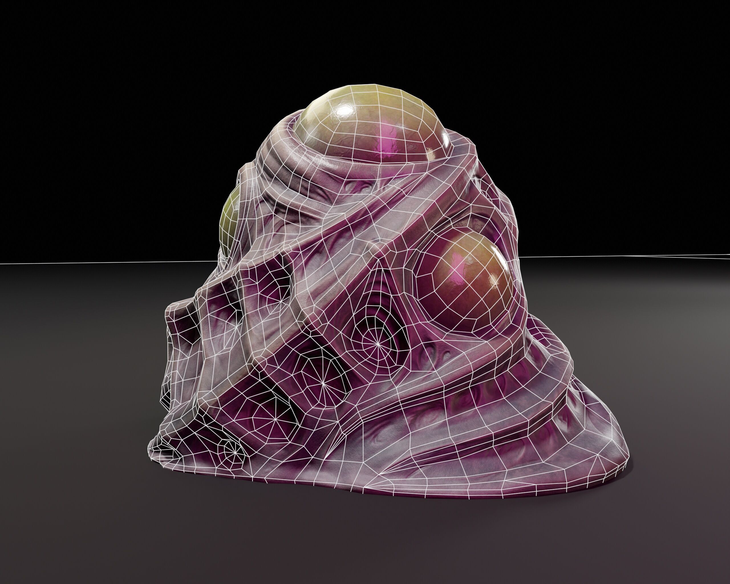 Sci-Fi Creature Egg Low-poly 3D model_5