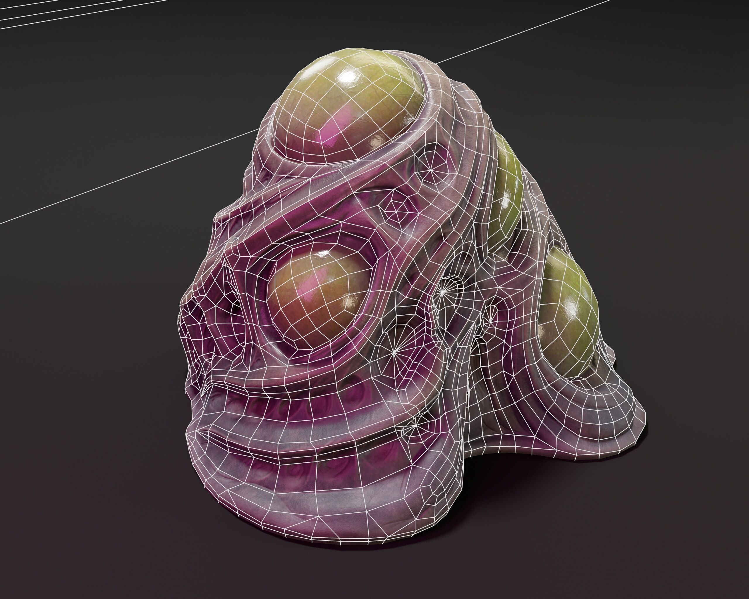 Sci-Fi Creature Egg Low-poly 3D model_9