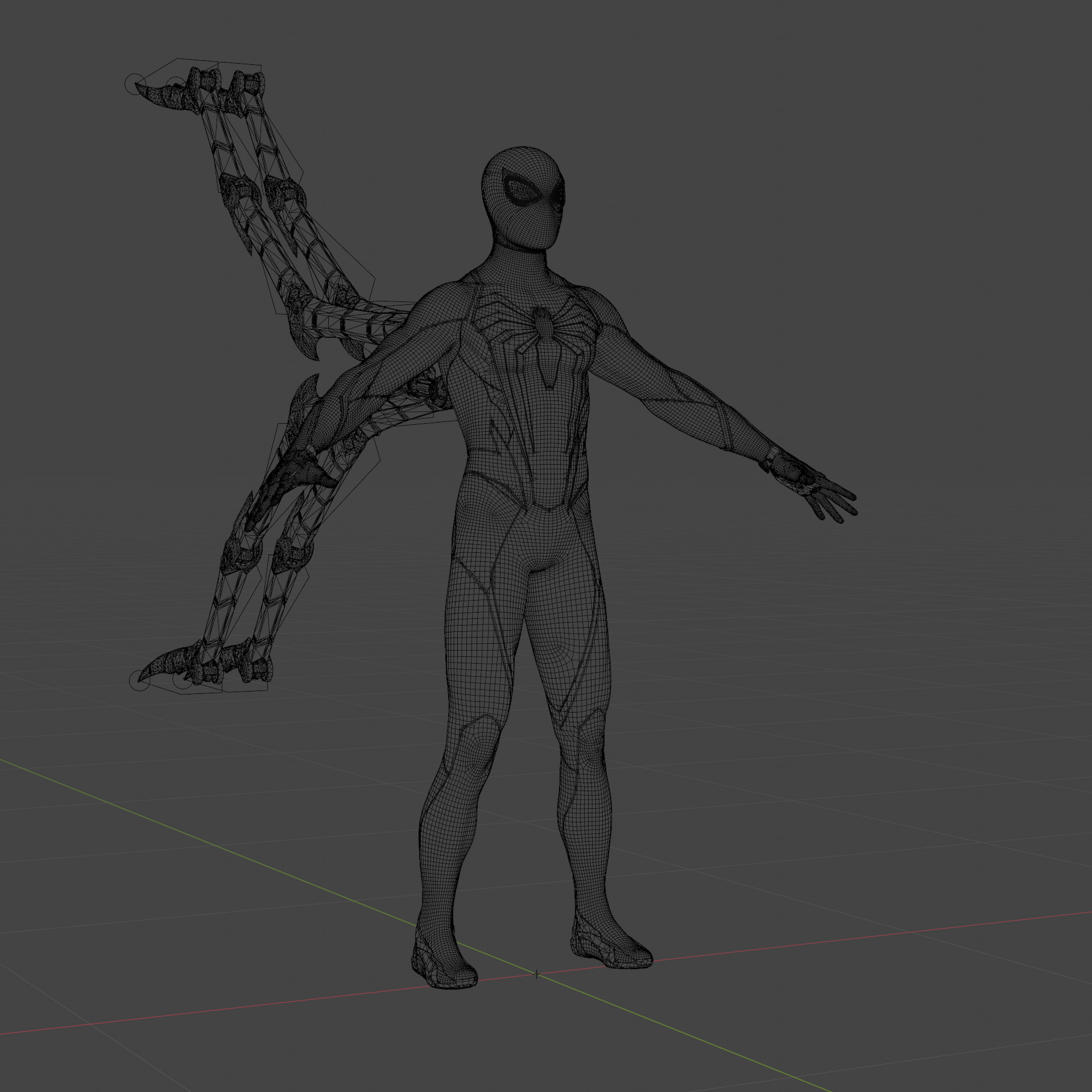 Marvels SpiderMan 2 Peter Parker 3D Model Fully Rigged PBR Low-poly 3D model_7