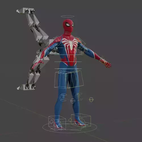 Marvels SpiderMan 2 Peter Parker 3D Model Fully Rigged PBR Low-poly 3D model
