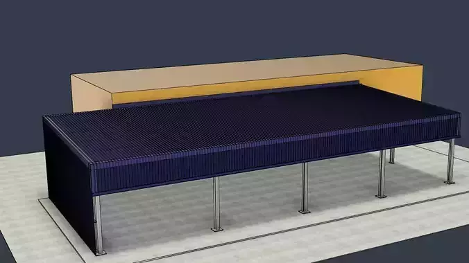 Structure with Overhead Gantry Crane