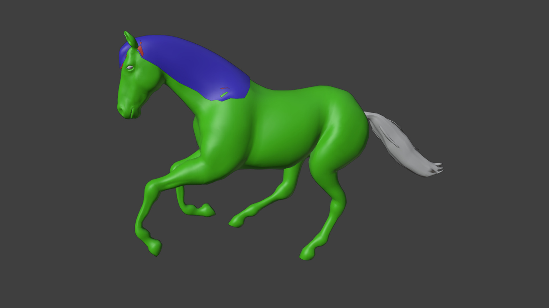 Black Stallion Realistic Running Animation Low-poly 3D model_24