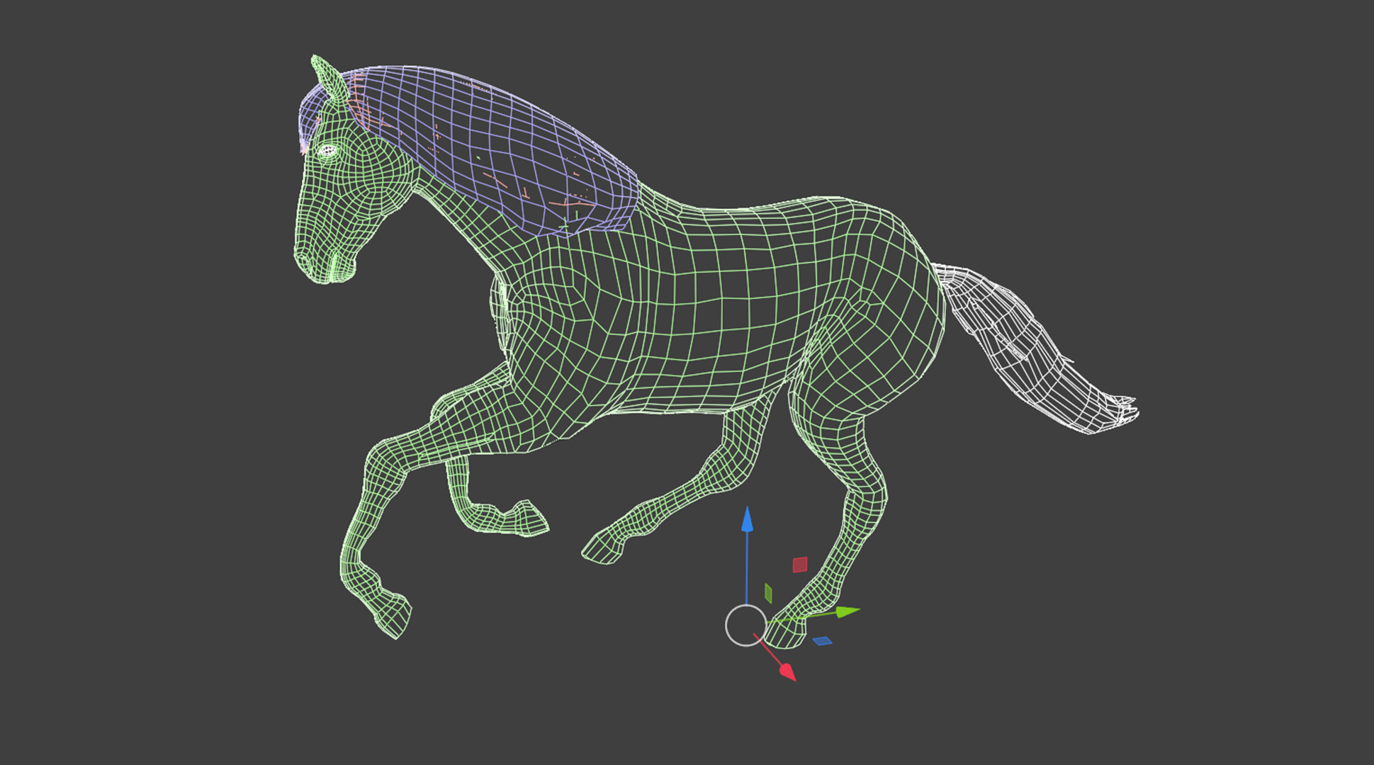 Black Stallion Realistic Running Animation Low-poly 3D model_25