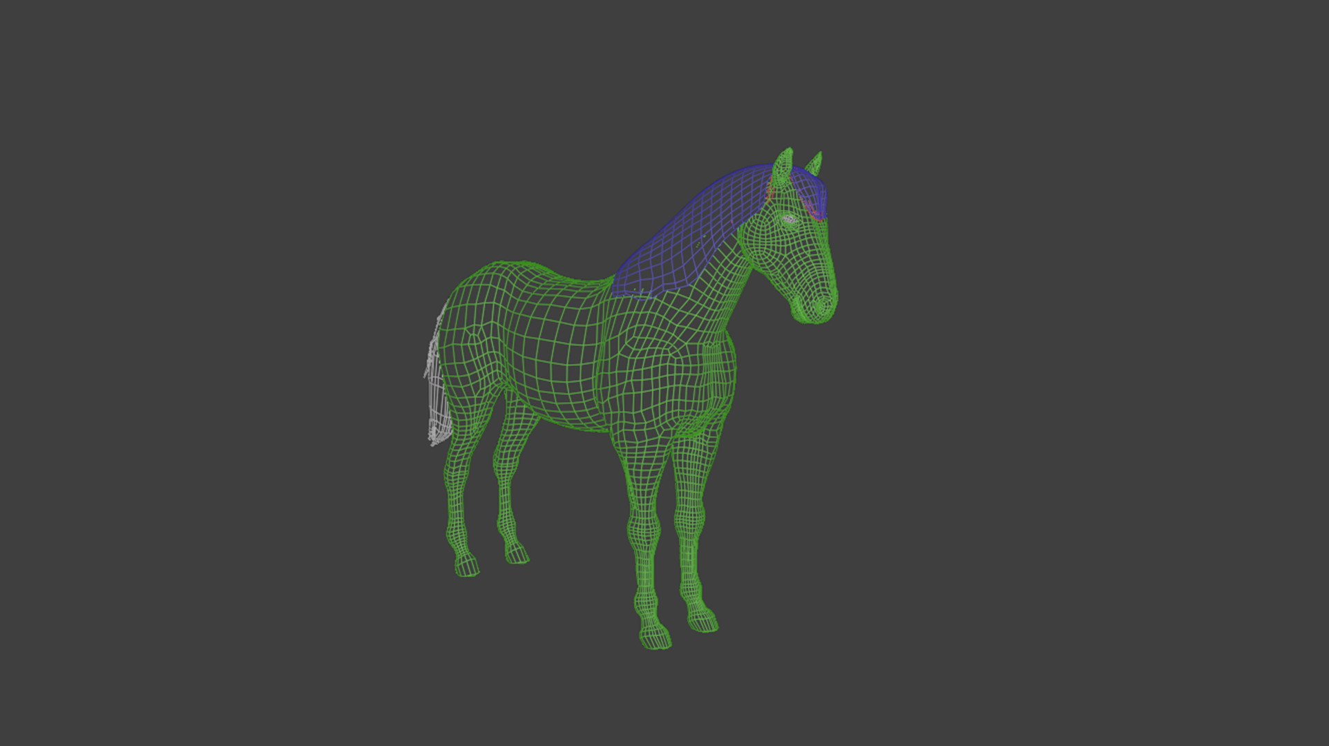 Black Stallion Realistic Running Animation Low-poly 3D model_23