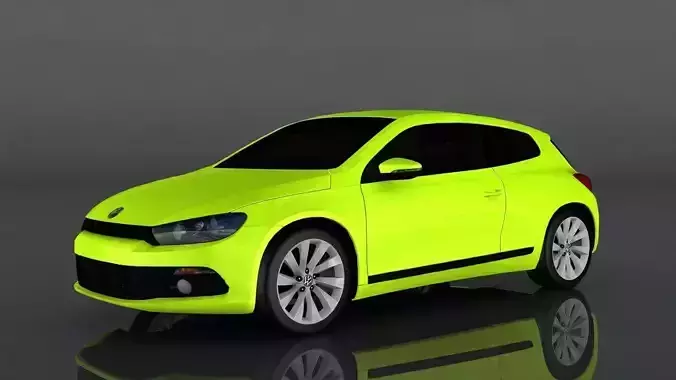 Volkswagen Scirocco Low-poly 3D model