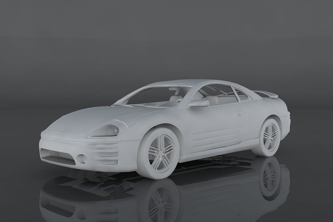 Mitsubishi Eclipse GTS Low-poly 3D model_9