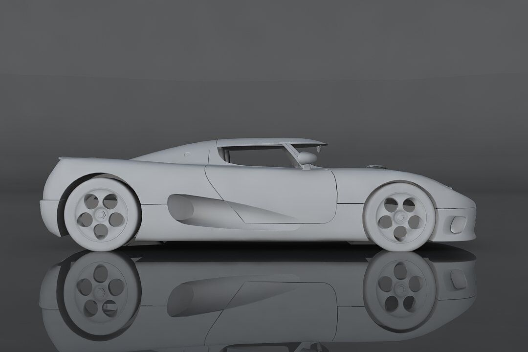 Koenigsegg CC8S Low-poly 3D model_7