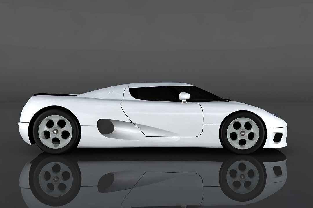 Koenigsegg CC8S Low-poly 3D model_3