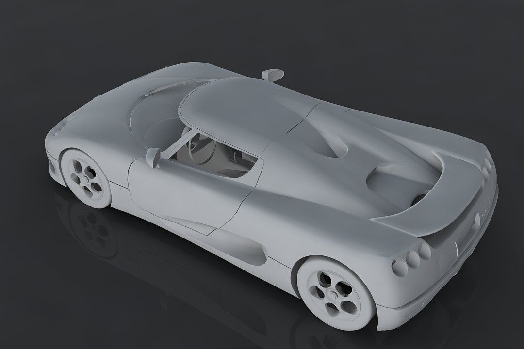 Koenigsegg CC8S Low-poly 3D model_10