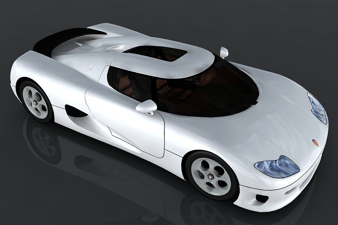 Koenigsegg CC8S Low-poly 3D model_2