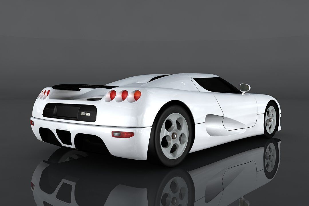 Koenigsegg CC8S Low-poly 3D model_4