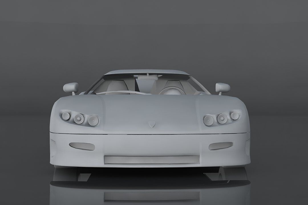 Koenigsegg CC8S Low-poly 3D model_8
