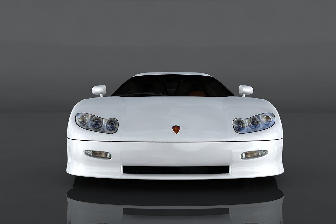 Koenigsegg CC8S Low-poly 3D model_1