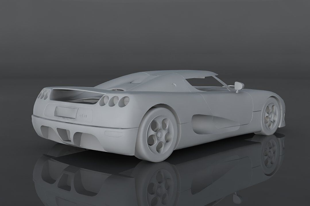 Koenigsegg CC8S Low-poly 3D model_11
