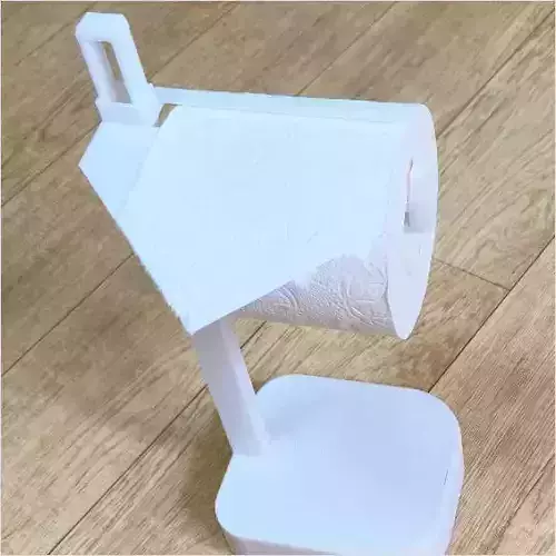 Toilet paper holder that allows one-handed tearing 3D print model