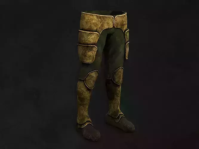 Leg Armor Warrior Male Game Asset 