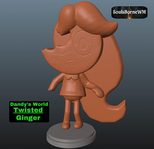 Dandy World Twisted Ginger 3D print model