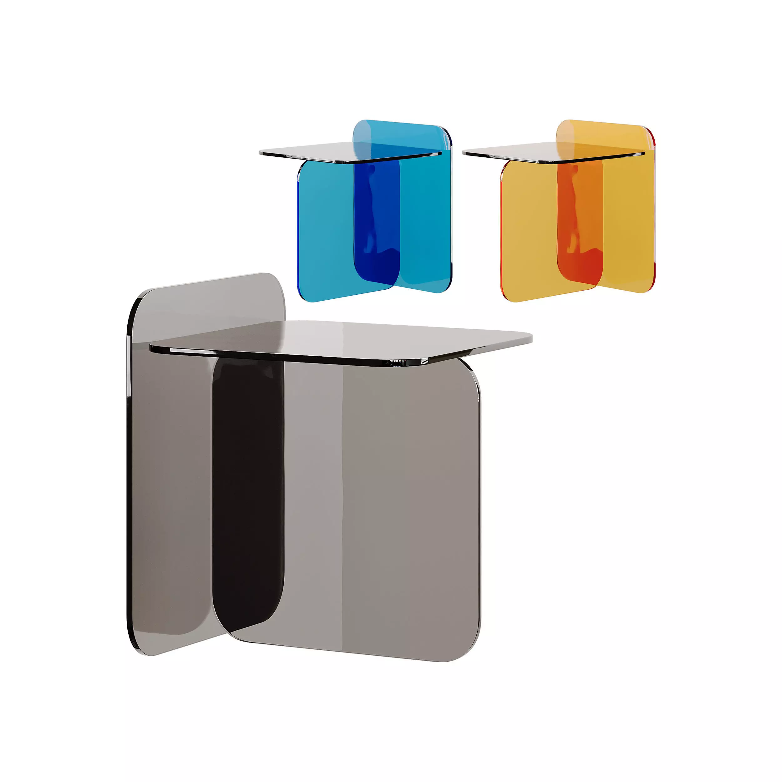 Modern Acrylic Table 3D model_0