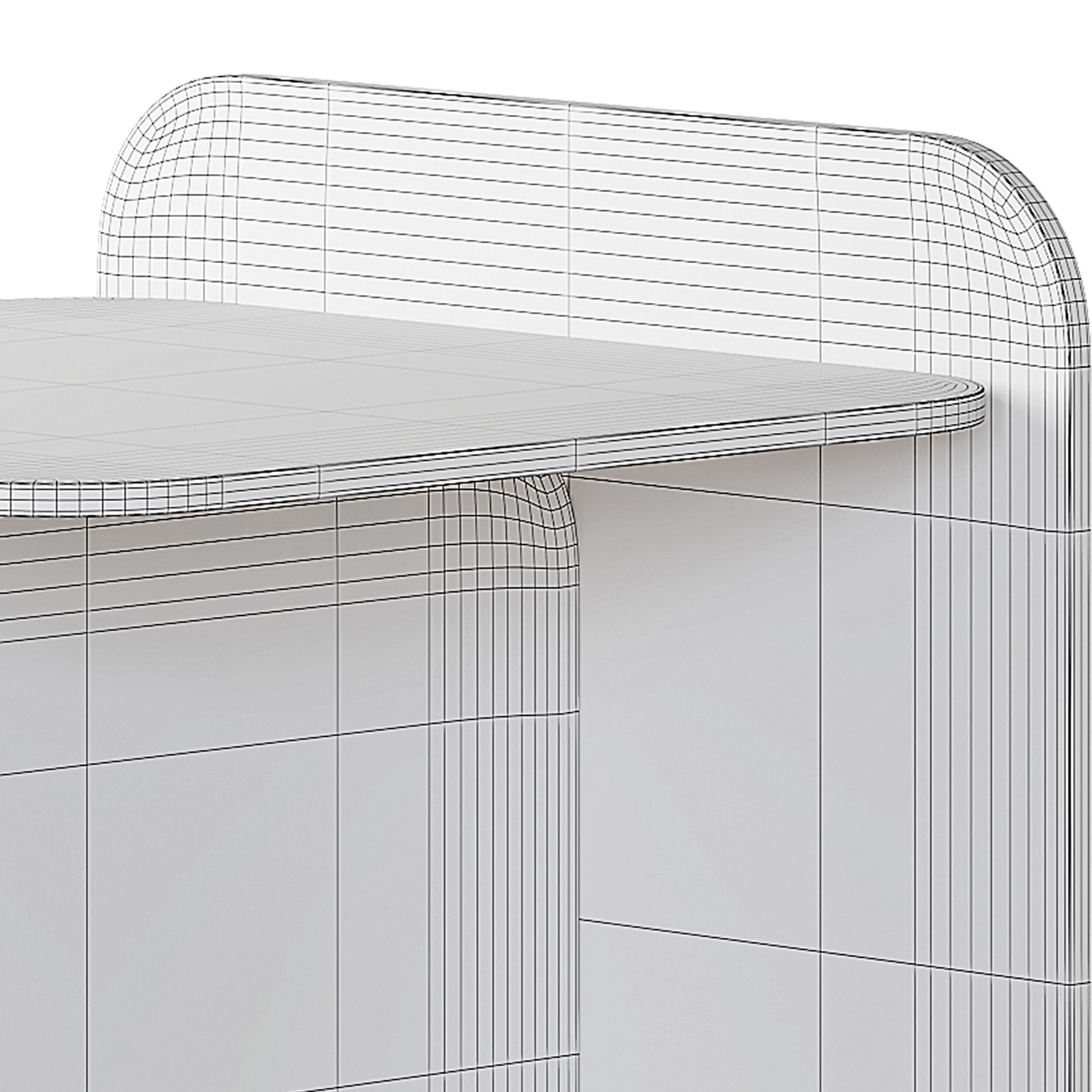 Modern Acrylic Table 3D model_14